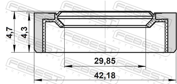 FEBEST Akseltætningsring, drivaksel 95BCY-30420405X for GENERAL MOTORS OPEL