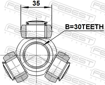 FEBEST Tripodeled, drivaksel 0116zre142 for MITSUBISHI TOYOTA