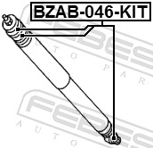 FEBEST Montagesæt, støddæmper bzab046kit for MERCEDES-BENZ