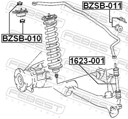 FEBEST Ophæng, stabilisator bzsb011 bagaksel for MERCEDES-BENZ