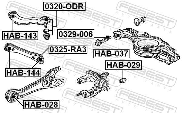 FEBEST Styrtkorrektionsskrue 0329006 for HONDA