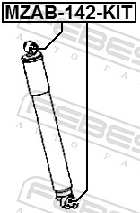 FEBEST Montagesæt, støddæmper mzab142kit for MAZDA