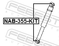 FEBEST Montagesæt, støddæmper nab355kit for NISSAN