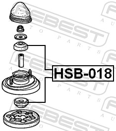 FEBEST Distancerør, Støddæmper hsb018 Bagaksel på begge sider for HONDA