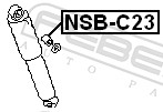 FEBEST Distancerør, Støddæmper NSB-C23 for NISSAN