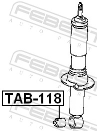 FEBEST Distancerør, Støddæmper TAB-118 for TOYOTA