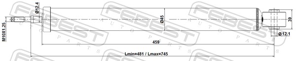 FEBEST Støddæmper 35110004r bagaksel for GEELY