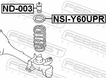 FEBEST Gummianslag, affjedring nd003 foraksel for NISSAN
