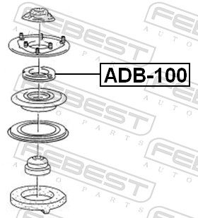 FEBEST Rulleleje, fjederben-støtteleje adb100 foraksel for VAG
