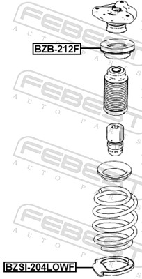 FEBEST Rulleleje, fjederben-støtteleje bzb212f foraksel for MERCEDES-BENZ NISSAN
