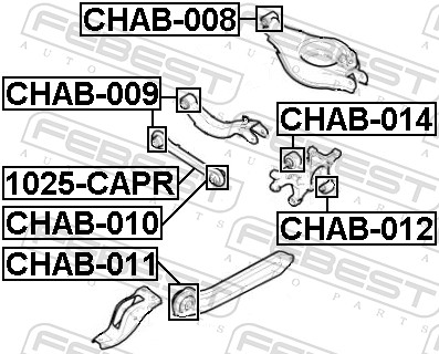 FEBEST Bærearm, hjulophæng 1025capr bagaksel for OPEL GENERAL MOTORS
