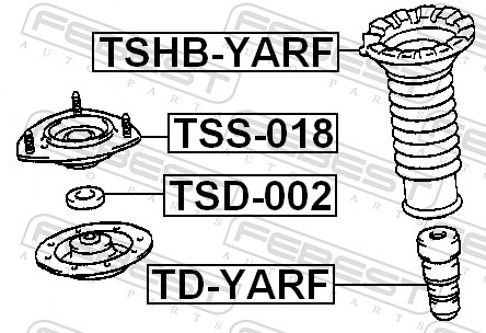 FEBEST Fjederbensstøtteleje tss018 foraksel for GEELY TOYOTA