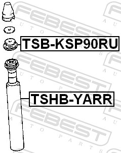 FEBEST Beskyttelseskappe/bælg, støddæmper tshbyarr bagaksel for TOYOTA