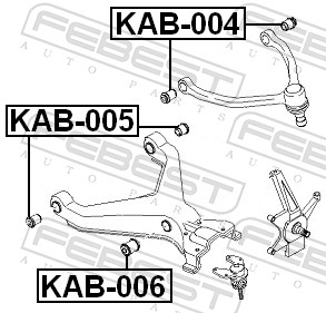 FEBEST Ophæng, bærearm kab005 foraksel nede for HYUNDAI