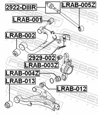 FEBEST Styrtkorrektionsskrue 2929002 for LAND ROVER