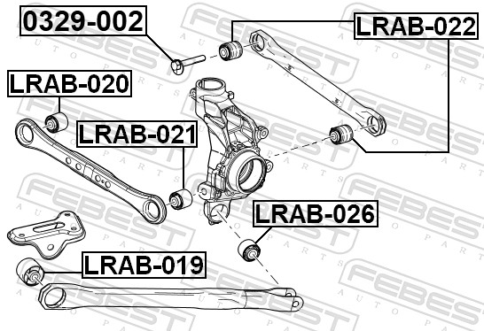 FEBEST Styrtkorrektionsskrue 0329002 for LAND ROVER