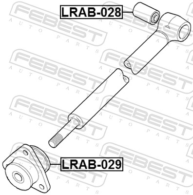 FEBEST Ophæng, bærearm lrab029 foran for LAND ROVER