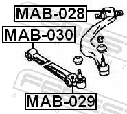 FEBEST Ophæng, bærearm mab030 foraksel nede for MITSUBISHI