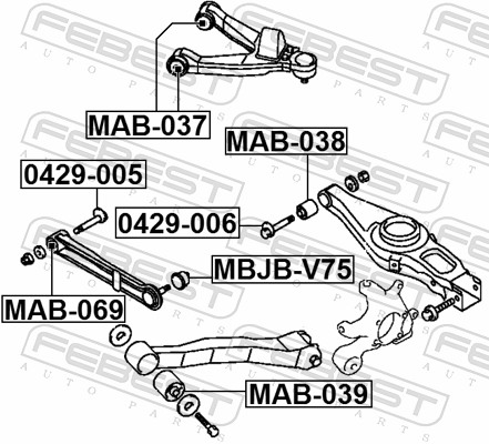 FEBEST Styrtkorrektionsskrue 0429006 for MITSUBISHI