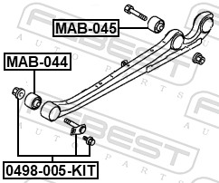 FEBEST Ophæng, bærearm mab044 foran for MITSUBISHI