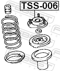 FEBEST Fjederbensstøtteleje tss006 foraksel for TOYOTA