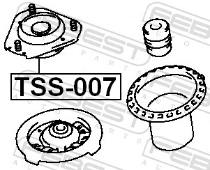 FEBEST Fjederbensstøtteleje tss007 foraksel for TOYOTA