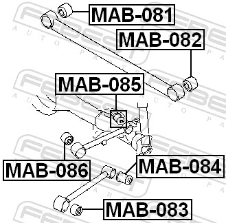 FEBEST Ophæng, bærearm mab085 Bagaksel oppe for MITSUBISHI
