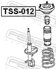 FEBEST Fjederbensstøtteleje tss012 bagaksel for TOYOTA