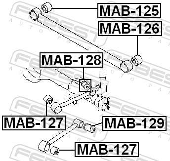FEBEST Ophæng, bærearm mab128 Bagaksel oppe for MITSUBISHI NISSAN