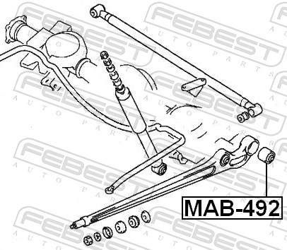 FEBEST Ophæng, bærearm mab492 Bagaksel nede for MITSUBISHI