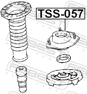 FEBEST Fjederbensstøtteleje TSS-057 foraksel for TOYOTA