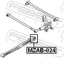 FEBEST Ophæng, bærearm mzab024 bagaksel for MAZDA
