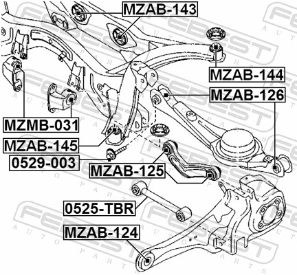 FEBEST Styrtkorrektionsskrue 0529003 for MAZDA
