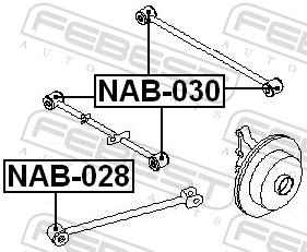 FEBEST Ophæng, bærearm nab030 oppe for NISSAN