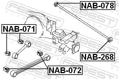 FEBEST Ophæng, bærearm nab072 foran for NISSAN HYUNDAI