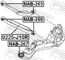 FEBEST Ophæng, bærearm nab267 foran for NISSAN RENAULT