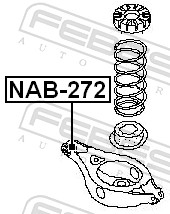 FEBEST Ophæng, bærearm nab272 oppe for NISSAN