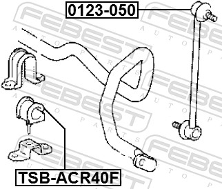 FEBEST Stang/led, stabilisator 0123050 foraksel for BYD TOYOTA
