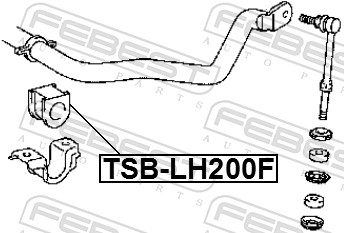 FEBEST Ophæng, stabilisator TSB-LH200F foraksel for TOYOTA