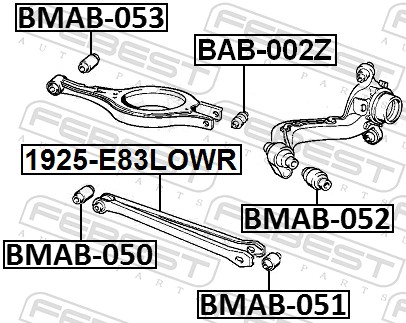 FEBEST Ophængning, styretøj bmab052 for BMW