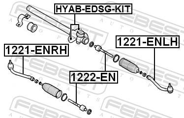 FEBEST Ophængning, styretøj hyabedsgkit for HYUNDAI