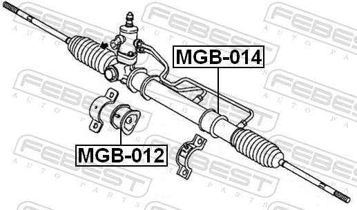 FEBEST Ophængning, styretøj mgb014 for MITSUBISHI