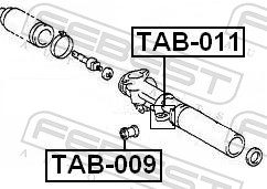 FEBEST Ophængning, styretøj tab009 for TOYOTA