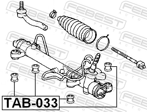 FEBEST Ophængning, styretøj tab033 for TOYOTA