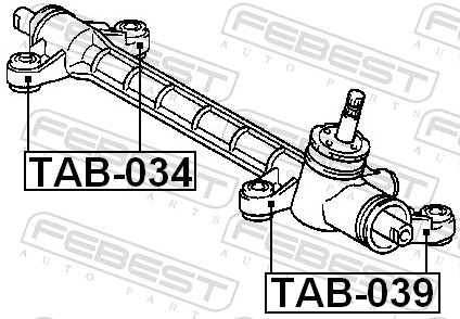 FEBEST Ophængning, styretøj tab039 for GENERAL MOTORS TOYOTA