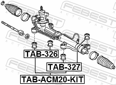 FEBEST Ophængning, styretøj tab326 for TOYOTA