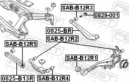 FEBEST Styrtkorrektionsskrue 0829001 for SUBARU