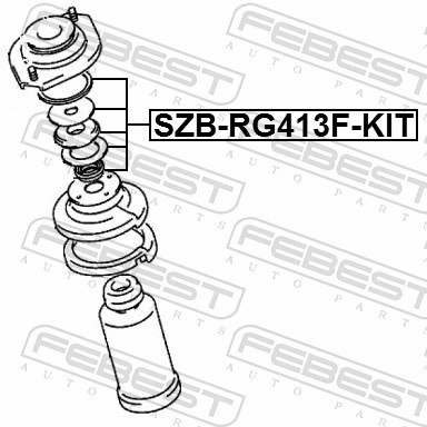 FEBEST Rulleleje, fjederben-støtteleje SZB-RG413F-KIT foraksel for OPEL GENERAL MOTORS SUZUKI