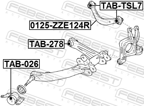 FEBEST Ophæng, bærearm tab026 foran for TOYOTA