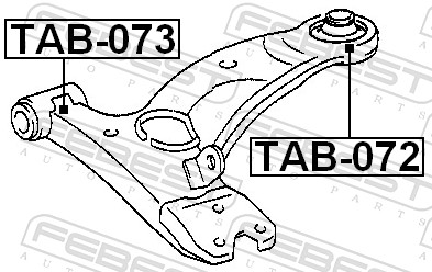 FEBEST Ophæng, bærearm tab073 foraksel nede for BYD TOYOTA